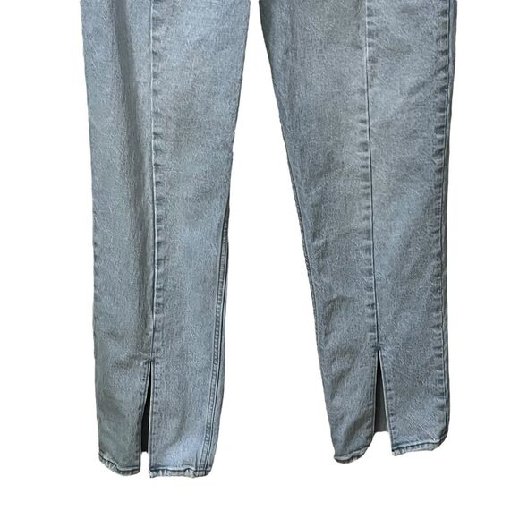 Abercrombie & Fitch 90s Straight Jeans Women’s 29 Short Light Wash Split Hem - Picture 4 of 13